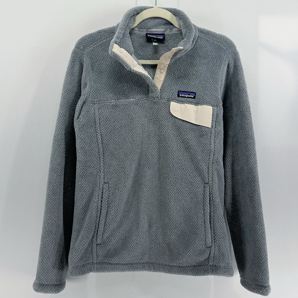 Patagonia Women's Re-Tool Snap-T Pullover Grey Quarter Fleece Medium
